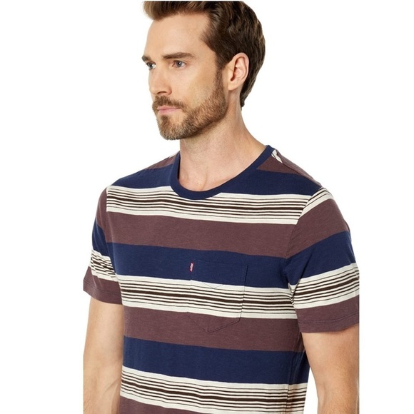 NWT Levi's Short Sleeve Classic Pocket Tee Roomie Huckleberry 2XL - Picture 3 of 7